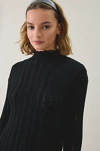 Kimchi Blue Phoebe Ribbed Mock Neck Sweater