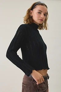 Kimchi Blue Phoebe Ribbed Mock Neck Sweater