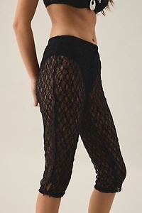 Out From Under Lily Sheer Lace Capri Pants