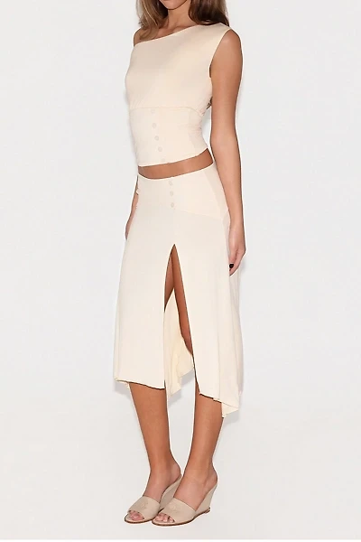 Tiger Mist Alyssa Asymmetric High-Low Midi Skirt