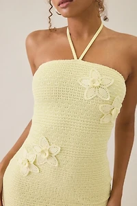 Tiger Mist Korrie Knit Convertible Tie Halter Mini Dress
