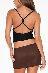 Tiger Mist Liola Twist-Strap Cowl Neck Cami