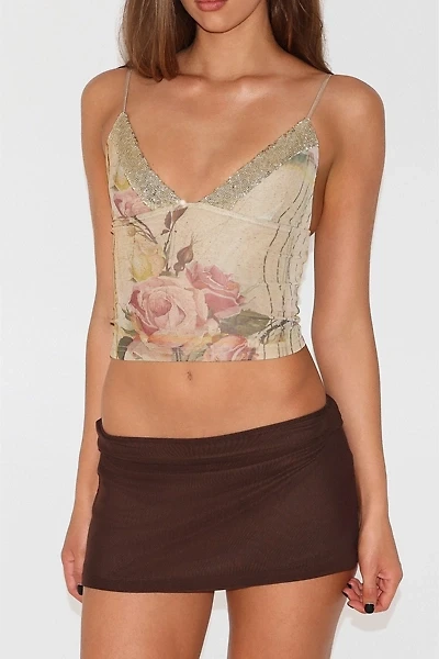 Tiger Mist Fenella Sequin Embellished Mesh Cami