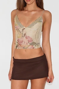 Tiger Mist Fenella Sequin Embellished Mesh Cami