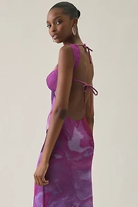 Tiger Mist Nyomi Hibiscus Floral Mesh Maxi Dress