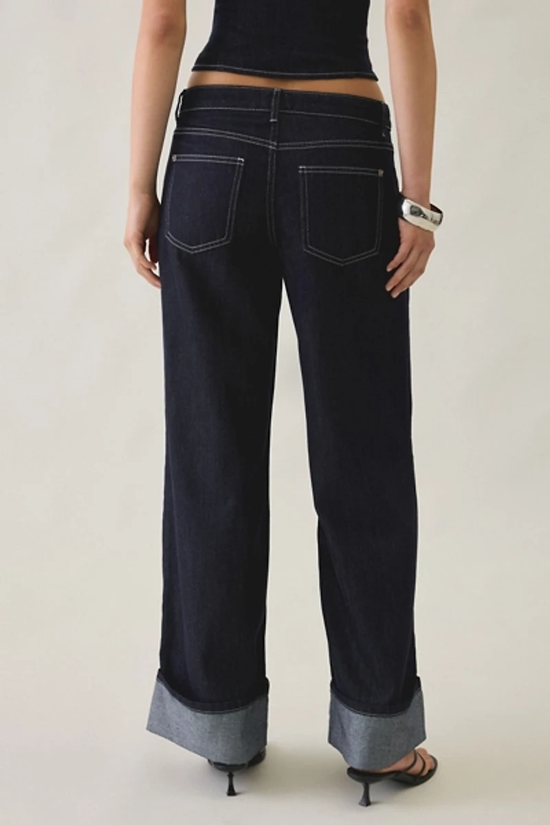 Tiger Mist Tilda Cuffed Low-Rise Wide Leg Jeans