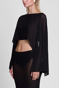 LEAU Imogen Sheer Mesh Cape