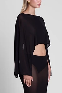 LEAU Imogen Sheer Mesh Cape