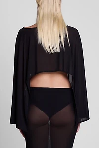 LEAU Imogen Sheer Mesh Cape
