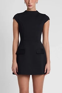 LEAU Cote Cap Sleeve Pocket Mini Dress