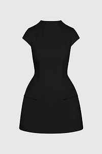 LEAU Cote Cap Sleeve Pocket Mini Dress
