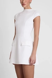 LEAU Cote Cap Sleeve Pocket Mini Dress