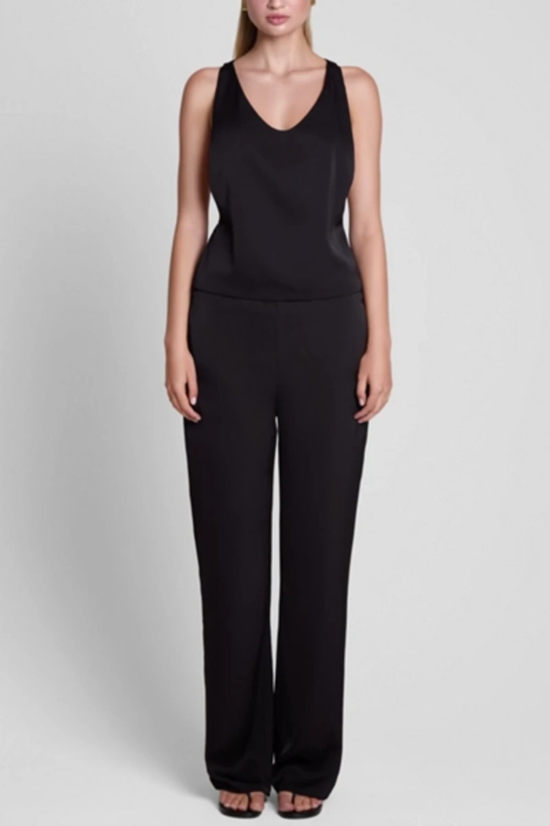 LEAU Soho Satin Straight Leg Pants