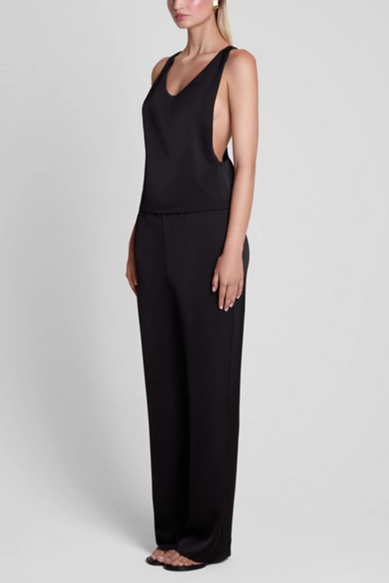LEAU Soho Satin Straight Leg Pants