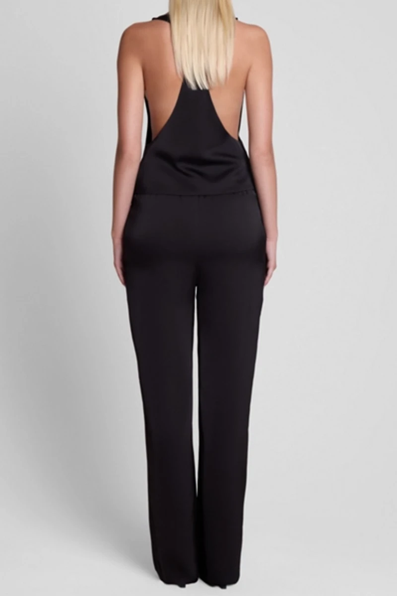 LEAU Soho Satin Straight Leg Pants