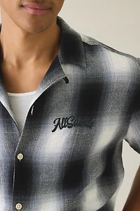 AllSaints Fade Out Check Short Sleeve Shirt