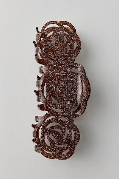 Large Rosette Flower Claw Clip