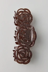 Large Rosette Flower Claw Clip