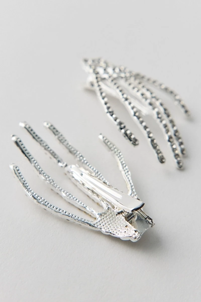 Skeleton Hands Hair Clips Set
