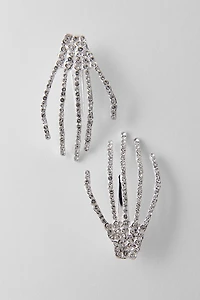 Skeleton Hands Hair Clips Set