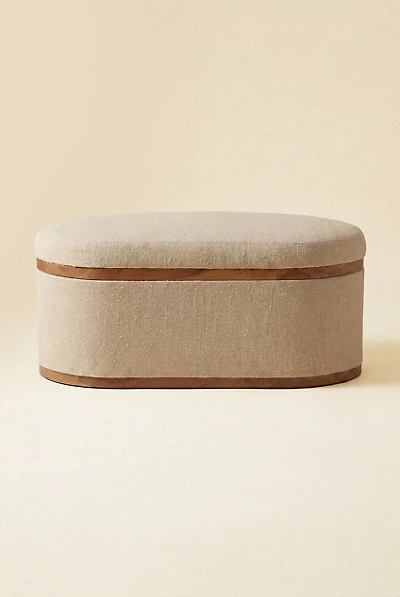 TOV Furniture Olivier Boucle Upholstered Storage Ottoman