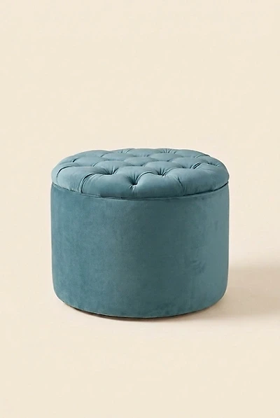 TOV Furniture Queen Velvet Upholstered Storage Ottoman