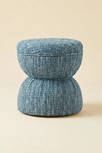 TOV Furniture Tomlin Gaming Ruched Hourglass Ottoman