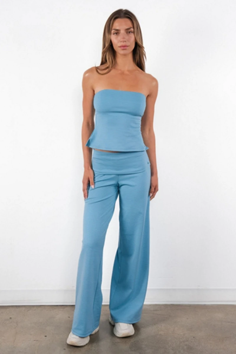 Vitality Microstripe Foldover Pant