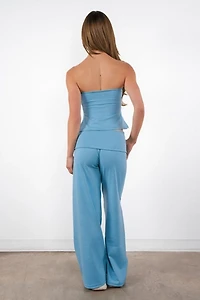 Vitality Microstripe Foldover Pant