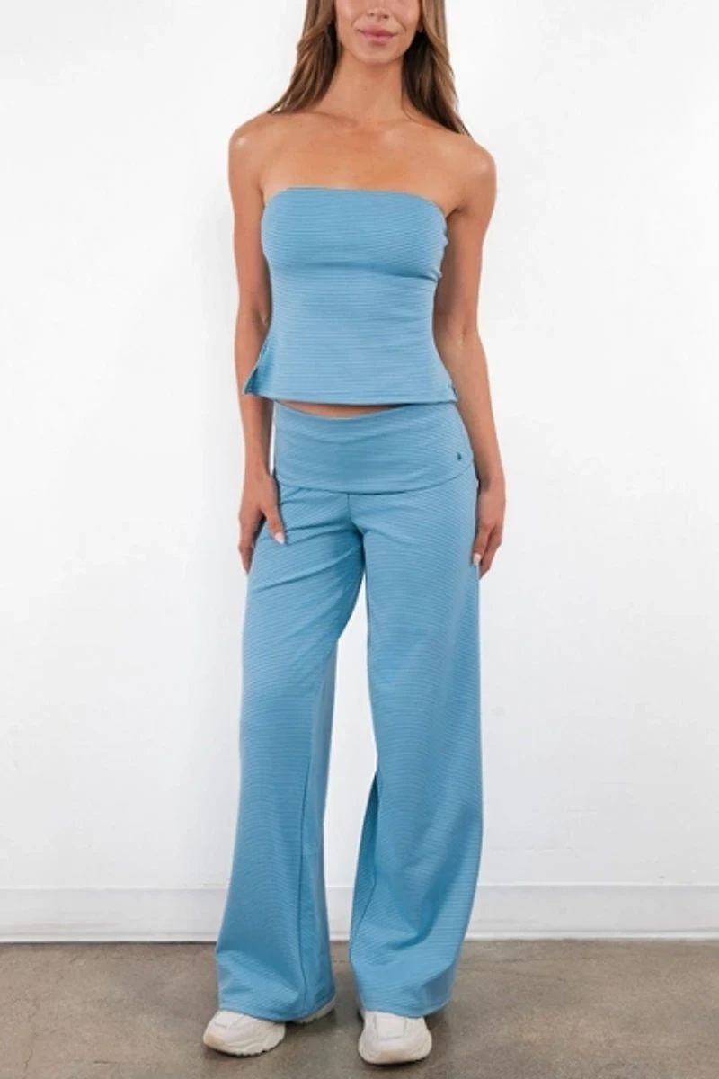 Vitality Microstripe Foldover Pant