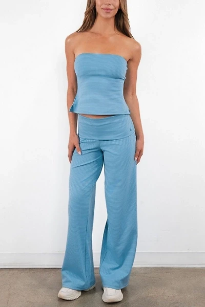 Vitality Microstripe Foldover Pant