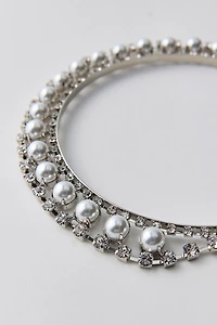 Feyra Rhinestone & Pearl Crown Headband