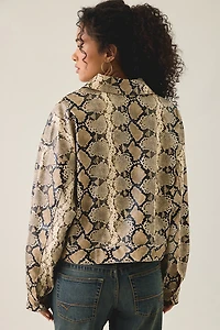 Lioness Angel Snake Print Faux Leather Jacket