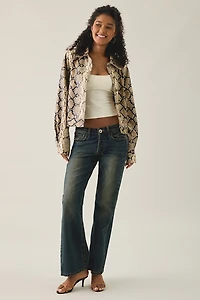 Lioness Angel Snake Print Faux Leather Jacket