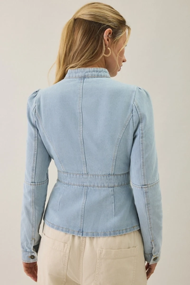 Lioness Brooklyn Denim Military Jacket