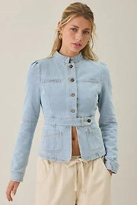 Lioness Brooklyn Denim Military Jacket