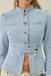 Lioness Brooklyn Denim Military Jacket