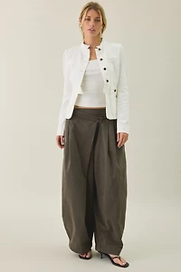 Lioness Brooklyn White Denim Military Jacket