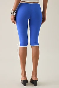 Lioness Sunset Contrast Piped Low-Rise Capri Pants