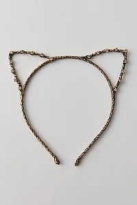 Beaded Cat Ears Headband