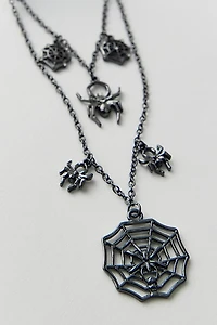 Spiderweb-Draped Bat Claw Clip