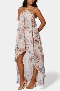 Bebe Women's High Low Halter Dress