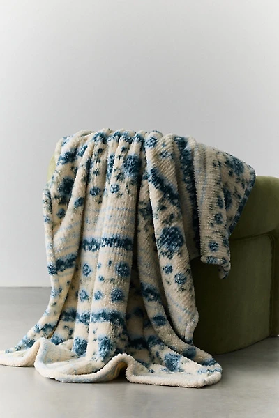 Mae Cozy Printed Fleece Throw Blanket
