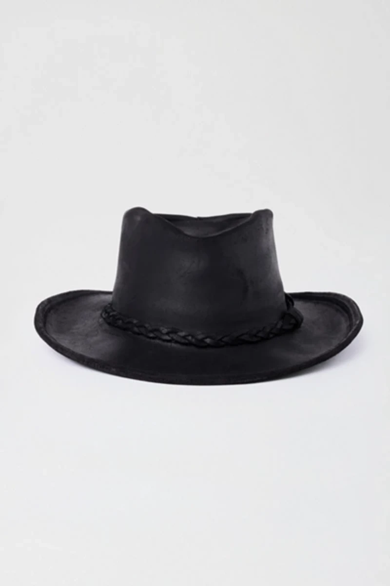 Minnetonka Leather Braided Outback Cowboy Hat