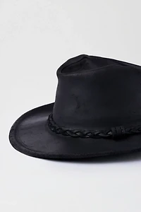 Minnetonka Leather Braided Outback Cowboy Hat