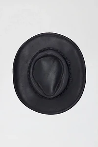 Minnetonka Leather Braided Outback Cowboy Hat