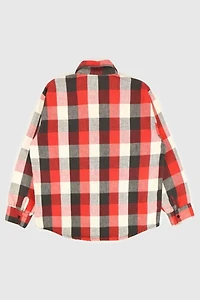 Vintage Red Plaid Button-Down Shirt