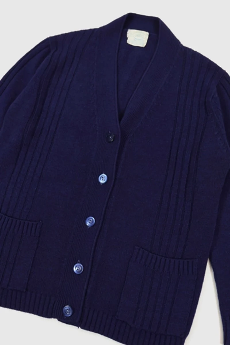 Vintage Blue Cardigan Sweater