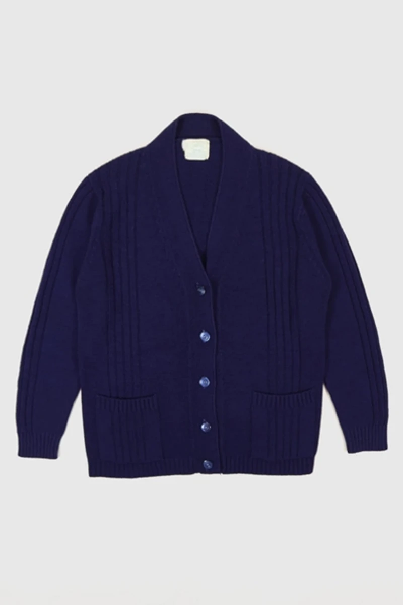 Vintage Blue Cardigan Sweater