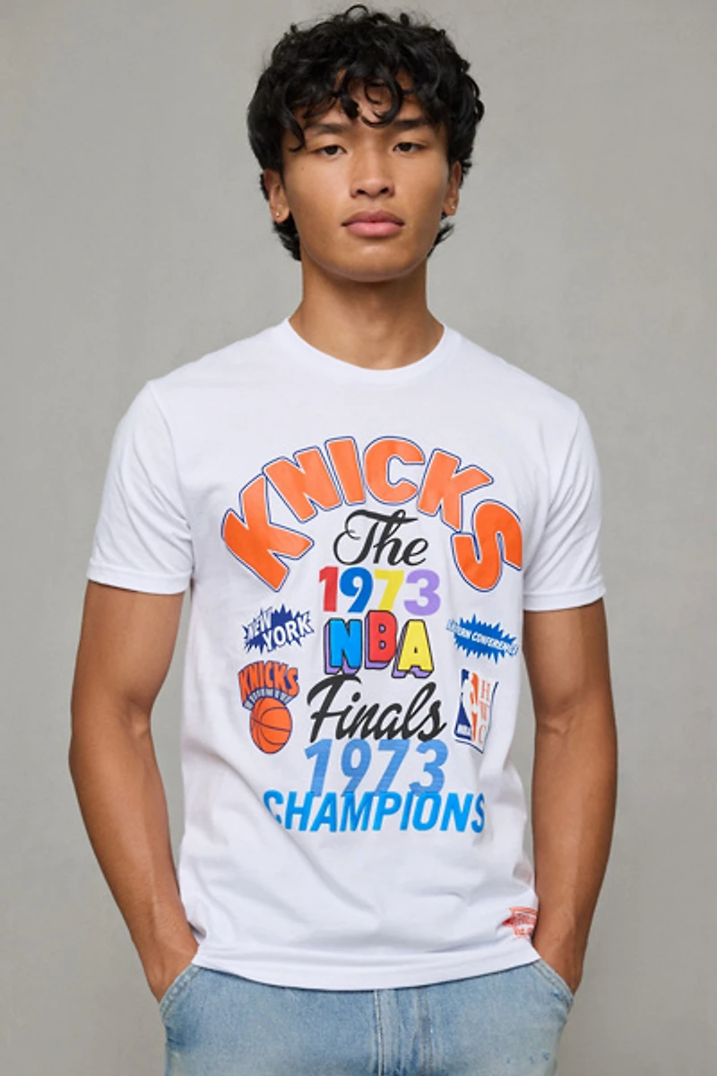Mitchell & Ness NBA New York Knicks 1973 Finals Champions Fest Graphic Tee